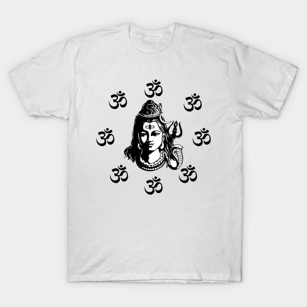 Shiva OM T-Shirt by BhaktiCloudsApparel